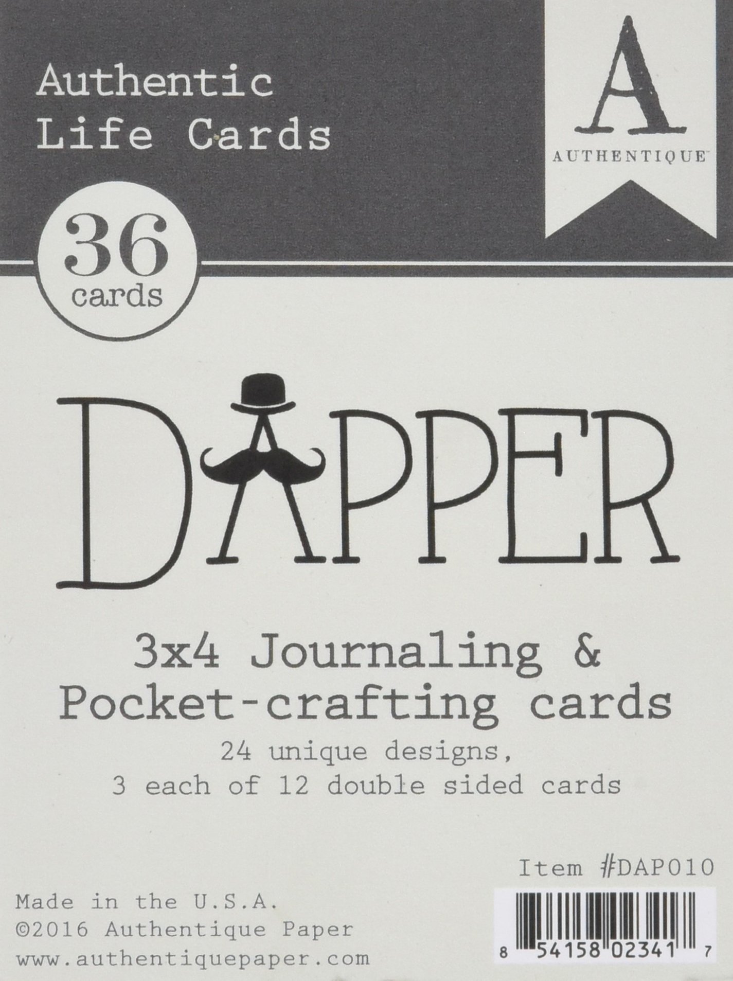 Authentique Paper Dapper Authentic Life Cards, Multi-Colour, 10.16 x 10.16 x 0.76 cm