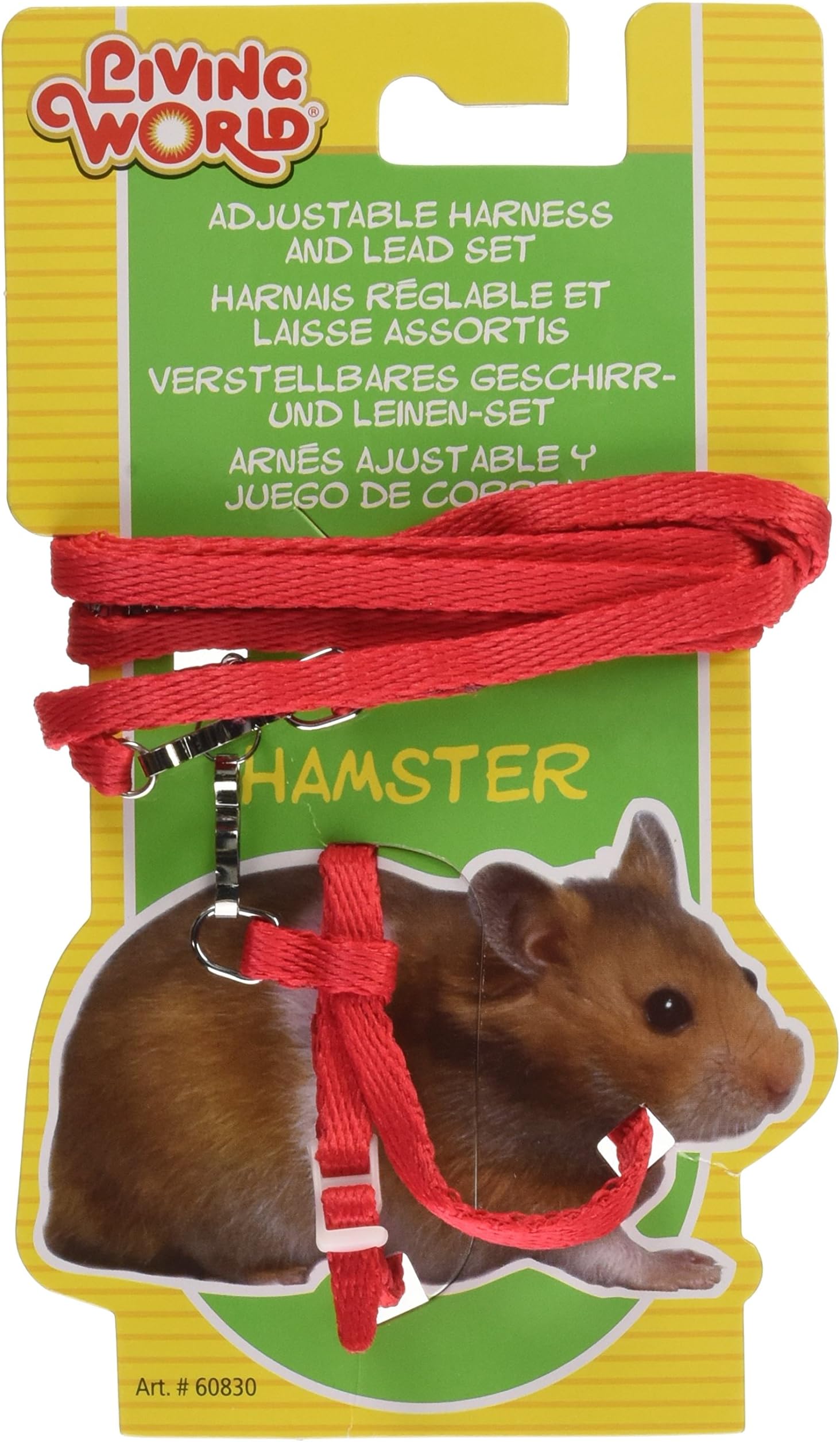 Living World Hamster Lead and Harness Red