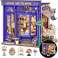 Rolife DIY Dollhouse Miniature House Kit 1:18 Edwardian Tea Room with Openable Facade, Diorama Building Model Kit Crafts for