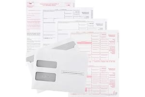 DUTYMARK 1099 DIV Income Tax Forms 2024 Set and 1096 - Kit for 10 Vendors 4-Part, Complete Laser Forms with Self-Seal Envelopes in Value Pack | 1099-DIV Income 2024