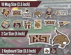 Texas State Stickers for Gift, Car, Water