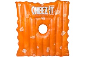 SUNNY DAYS ENTERTAINMENT Giant Cheez-It Pool Float – Extra Large Inflatable Snack Shaped Floatie for Pool, Beach & Lake, Durable Vinyl, Over 4.5 Feet, Perfect for Lounging, Summer Parties, 4th of July Pool Party