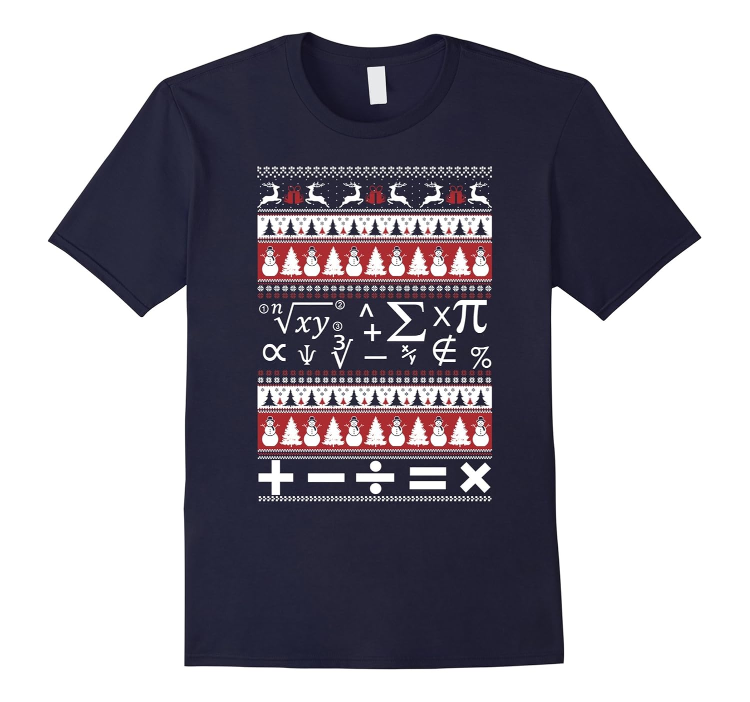 Math Ugly Christmas Sweater - Math Xmas T-shirt-ANZ