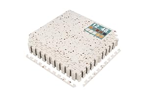 Sorbus 48Sq. Ft. Wood Grain Floor Tiles Foam Mat EVA Interlocking Mats Tile 3/8-Inch Thick Flooring Wood Puzzle Exercise Mats