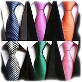 WeiShang Lot 6 PCS Classic Men's Silk Tie Necktie Woven JACQUARD Neck Ties