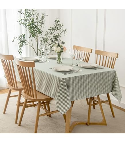 Mantel Rectangular De Poliéster Impermeable Con Patrón De Tilo