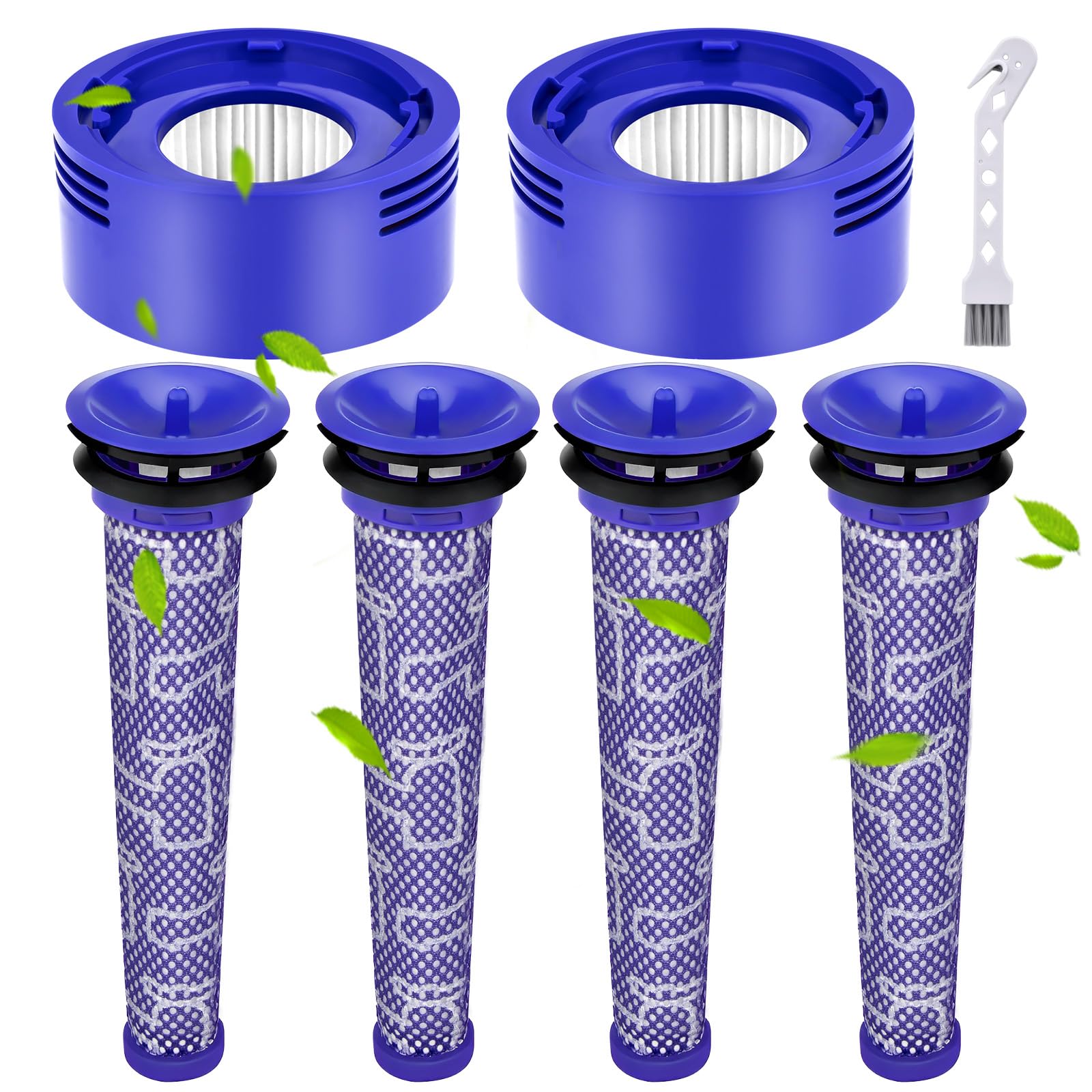 Filter Replacement compatible with dyson V8 V7 Animal Absolute Motorhead SV10 Cordless Stick Vacuum Pre & Post Motor Filter Part #96566101, 96747801