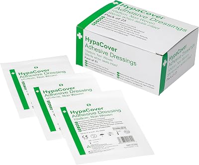 Safety First Aid Group HypaCover Adhesive Dressings Large 10cm x 8cm Pack 25