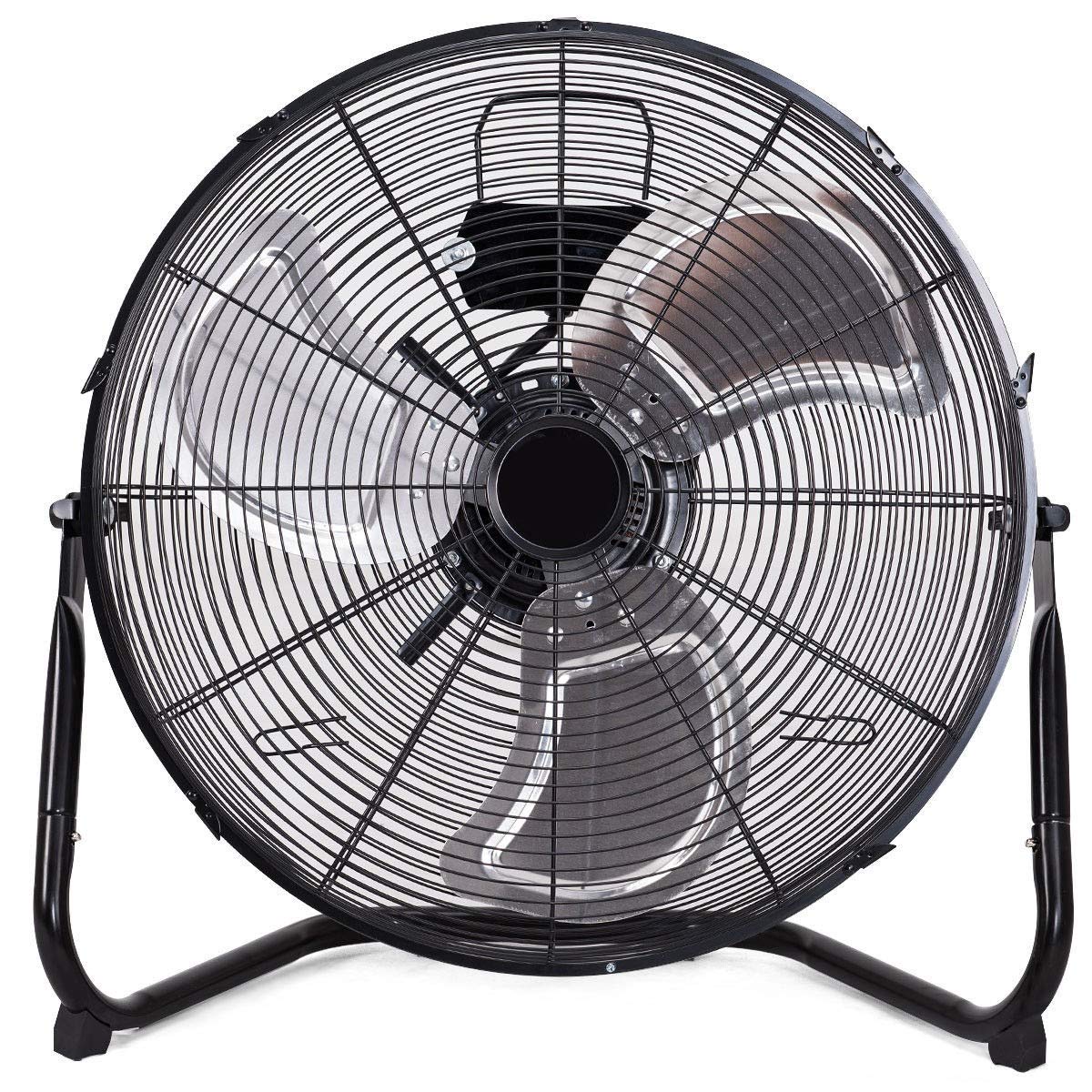 Toolsempire 20 Floor Fan High Velocity Heavy Duty Metal Quiet Fans for Industrial Garage Shop Outdoor Black (20")
