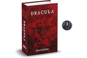 Diversion Book Safe by Funderstood, Safe Lock Box, Book Safe with Combo Lock, Portable Metal Safe Box, Book Safe, Secret Book Hidden Safe, 2.25” X 6.125” X 9.5” (Combo Lock, Dracula)