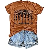 Halloween Witch Shirts for Women Girls Will Be Girls T Shirt Vintage Witchy Vibes Graphic Tees Spooky Season Tee Tops