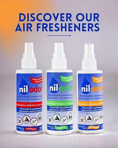 NILODOR – AIR FRESHENER AND ODOR NEUTRALIZER – ELIMINATES ODORS FROM PETS, SMOKE, GARBAGE, KITCHEN AND SPORTWEAR (TROPICAL, SPRAY)