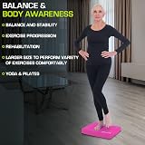 ProsourceFit Exercise Balance Pad Large 18.75x15 Non-Slip Foam Mat Pink view 5
