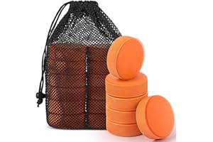 ShinyRelief 10 oz Weighted Ice Hockey Pucks Heavy Training Puck with Mesh Carrying Bag Weighted Hockey Pucks Official Size for Stick Handling and Training