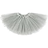 Zando Tutu for Toddler Girls Kids 4 Layers 2-8 Years Halloween Princess Dress up Soft Puffy Tulle Birthday Dance Skirt