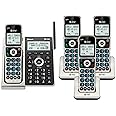 AT&T BL3107-4 4-Handset DECT 6.0 Cordless Home Phone with Bluetooth, Answering System, Smart Call Blocker, Extended Range, 2" Backlit Screen, Lighted Keypad with Big Buttons, Caller ID & Call logs