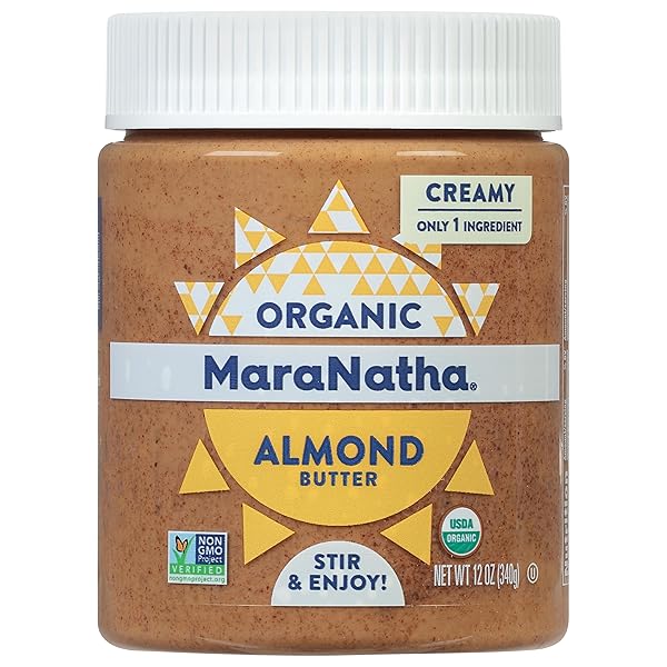 MARANATHA ORGANIC CREAMY ROASTED ALMOND BUTTER, 12 OUNCE...