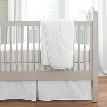 solid white crib bedding