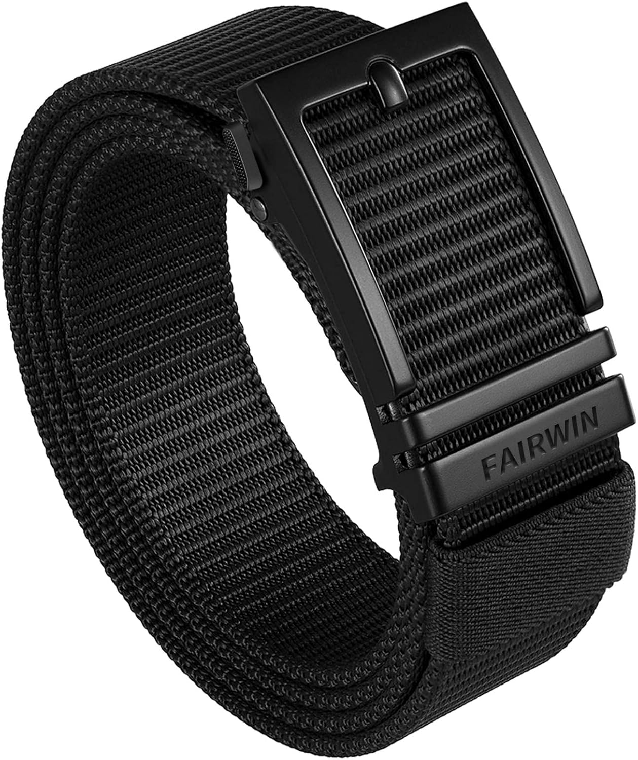 FAIRWIN Ratchet Belts for Men, Golf Web Belt for Jeans with Automatic Buckle Adjustable Tactical Nylon Men's Belt: Clothing