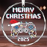 Gaming Christmas Ornament 2025 for Gamer, Boys - Video Game Ornament for Christmas Tree - Glass Ornament