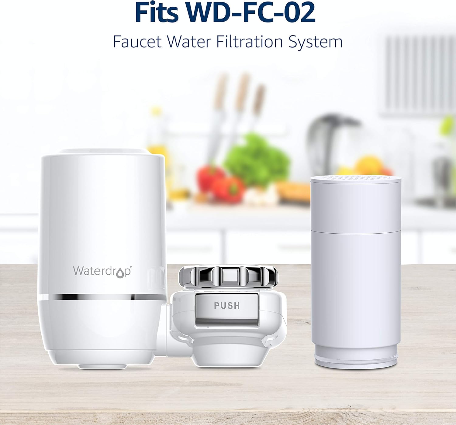 Waterdrop Ultra Filtration Faucet System Replacement Filters, Fits WD-FC-02, Last Up to 9 Months, Pack of 3: Home & Kitchen