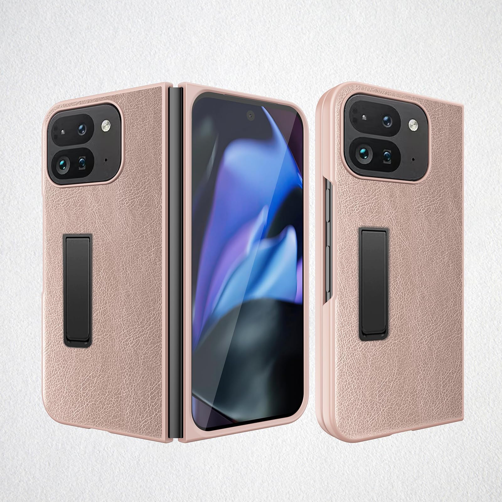 FiiMoo For Google Pixel 9 Pro Fold Case + Screen Protector, Protective Case, Case Cover Mobile Phone Case, Ultra Thin 360 Degree Integrated Screen Protector Anti-Scratch, Mobile Phone Case with Stand