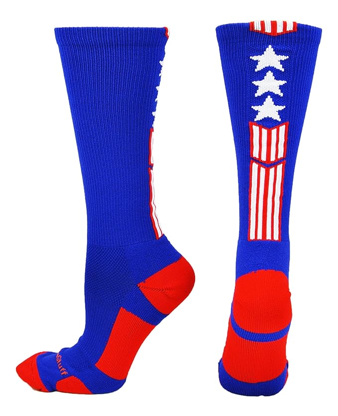 MadSportsStuff Patriot Stars and Stripes Team USA American Flag Crew