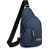 JYNBELSOR Sling Bag for Men Women, Unisex Crossbody Chest Bag, Multi-Pocket Lightweight Daypack for Travel Hiking