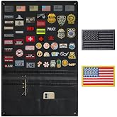 ZESION Tactical Patch Wall Board,Collapsible Tactical Patch Display, Hook and Loop Military Patches Holder