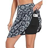 KORALHY Women's 20" Knee Length Skorts Skirts Tennis Athletic Golf Causal Skort with 4 Pockets
