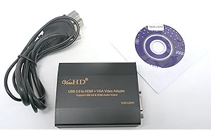 ViewHD USB 3.0 To HDMI Video & Audeio Adapter and VGA Video Adapter | Converter | VHD-U2HV