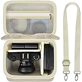 ANKHOH Vlogging Camera Case for Duluvulu/for Zostuic/for YIGLLO/for Gavonde/for Canon/for Kodak Pixpro Digital 4K 5K Camera Carrying Travel Bag for SD Cards, Accessories(Box Only)(White)