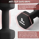 PhysKcal 30kg All Black Dumbbell Set 5 Pairs with Steel Rack view 4