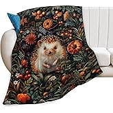 Cute Hedgehog Forest Decor Super Cozy Plush Lightweight Soft Flannel Fleece Jungle Animal Blanket Gifts For Girls Boys Kids Women Men Teenager For Sofa Bed Couch 40"X50"
