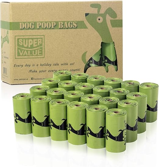 PET N PET Dog Poop Bag 360 Count Poop Bags Refill Rolls EPI Additive