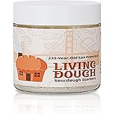 Living Dough - 233 Year Old San Francisco Sourdough Starter Culture - Active & Live Organic Sourdough Starter for Baking - For Artisan Bread, Pizza Dough, Waffles & More