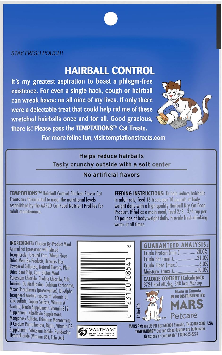 temptations hairball control