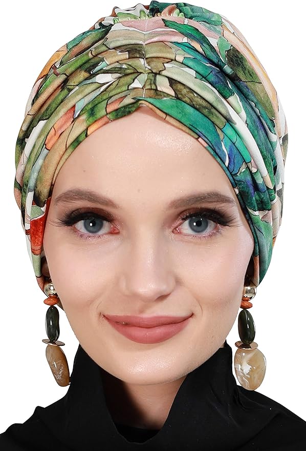 Head Turbans For Women Fashion Instant Turban Shirred Head Scarf Hat