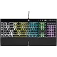 CORSAIR K55 RGB PRO-Dynamic RGB Backlighting - Six Macro Keys with Elgato Stream Deck Software Integration-IP42 Dust and Spil