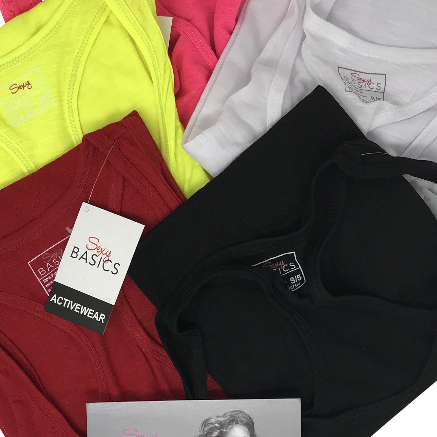 Women's Everyday Flowy Burnout Slub Racer Back Active Workout Tank Tops- 5 Pack & 6 Pack: Clothing