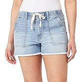 WallFlower Womens Tomboy Jogger Shorts Denim Mid-Rise Insta Stretch Juniors