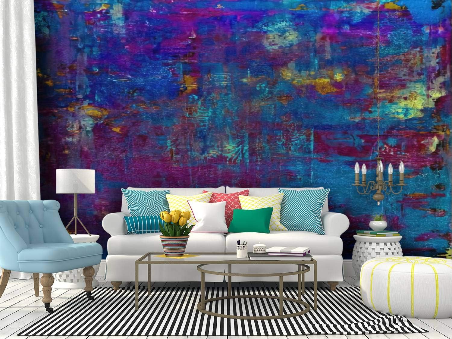 Amazon.com: Wall Mural clarity abstract oil painting on canvas colorful