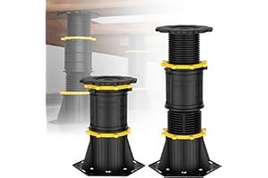 Wlrrcwdttc 2 Pcs Adjustable Height Bed Support Legs 8.5-13 inch, Bed Frame Center Support Legs for Bed Frame/Bed Center Slat, Bed Support Reinforcement Parts Bed Slats Support Leg Bed Replacement Legs