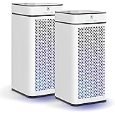 Medify MA-40 UV Light Air Purifier with True HEPA H14 Filter | 1,793 ft² Coverage in 1hr for Wildfires Smoke, Odors, Pollen, Pets | Removal to 0.1 Microns | White, 2-Pack