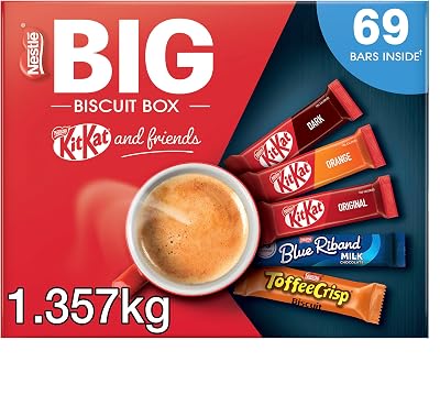 Nestlé KitKat and Friends Big Biscuit Box 69 Bars 1.357kg KitKat Blue Riband