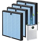 VALZONE 4-Pack HAP603 Replacement Filters, Compatible with ECOSELF HAP603/HAP603WF Purifier for Home Large Room, Part# RFHAP603, Blue