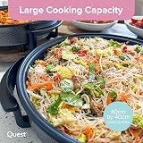 Quest 40cm Multi-Function Electric Frying Pan with Lid 240C Temp view 4