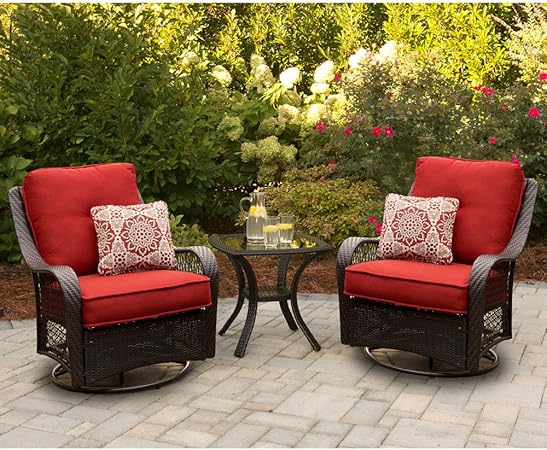 Amazon Com Hanover Orleans3pcsw B Bry Orleans 3 Piece Swivel