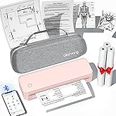 Gloryang Inkless Portable Printer for Travel, Wireless Thermal Printer Supports 8.5 x 11 Inch US Letter Size, Bluetooth Machi
