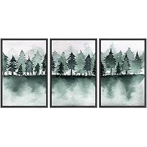 SIGNWIN 3 Piece Framed Canvas Wall Art Abstract...